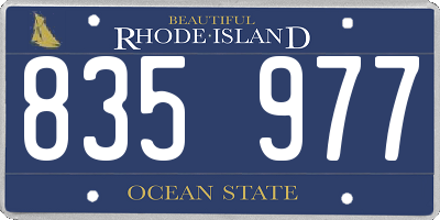 RI license plate 835977