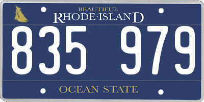 RI license plate 835979