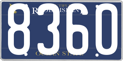 RI license plate 8360