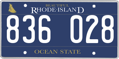 RI license plate 836028