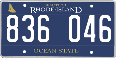 RI license plate 836046
