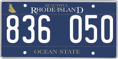 RI license plate 836050