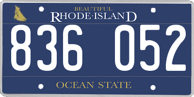 RI license plate 836052