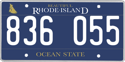 RI license plate 836055