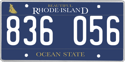 RI license plate 836056