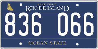 RI license plate 836066