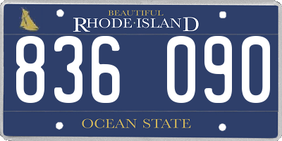 RI license plate 836090