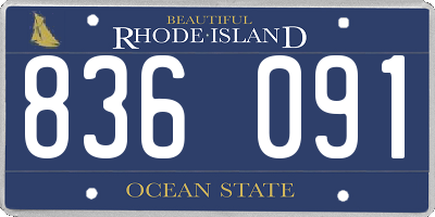 RI license plate 836091