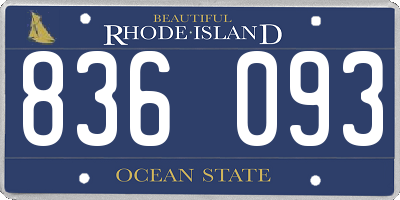 RI license plate 836093