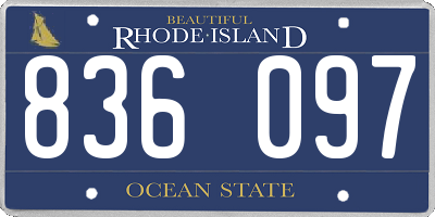 RI license plate 836097