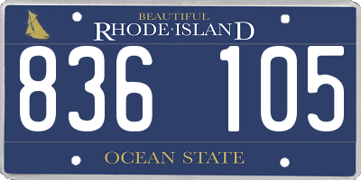 RI license plate 836105