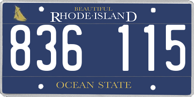 RI license plate 836115