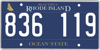 RI license plate 836119