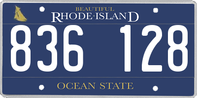 RI license plate 836128