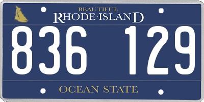 RI license plate 836129