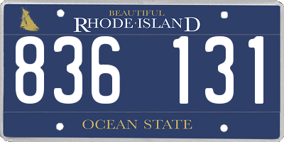 RI license plate 836131