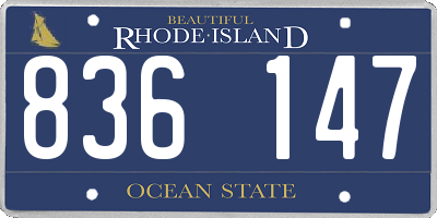 RI license plate 836147