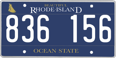 RI license plate 836156