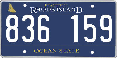 RI license plate 836159
