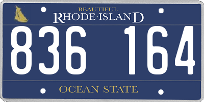RI license plate 836164