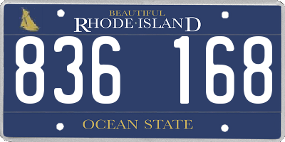 RI license plate 836168