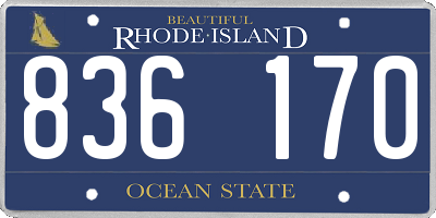 RI license plate 836170