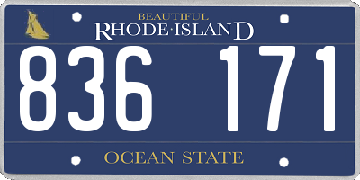 RI license plate 836171