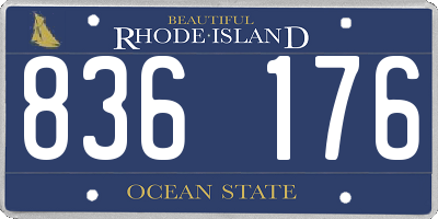 RI license plate 836176