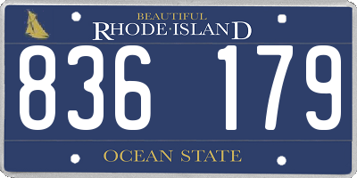 RI license plate 836179