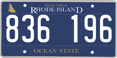 RI license plate 836196