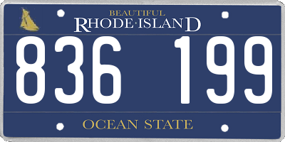 RI license plate 836199