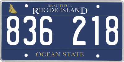 RI license plate 836218