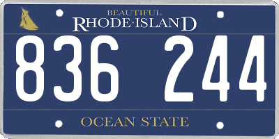 RI license plate 836244