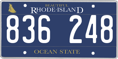 RI license plate 836248