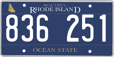 RI license plate 836251