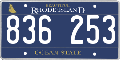 RI license plate 836253