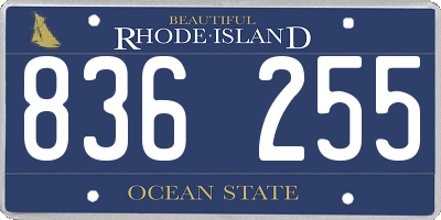 RI license plate 836255