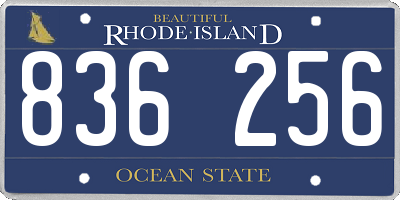 RI license plate 836256