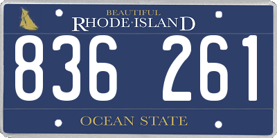 RI license plate 836261