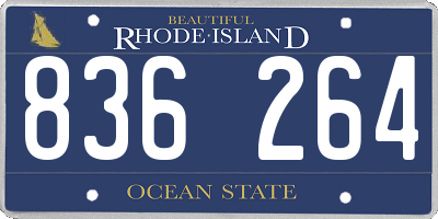RI license plate 836264