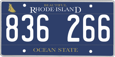RI license plate 836266