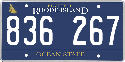 RI license plate 836267