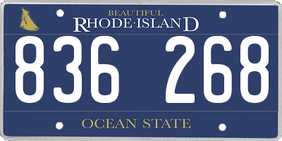 RI license plate 836268