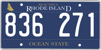 RI license plate 836271