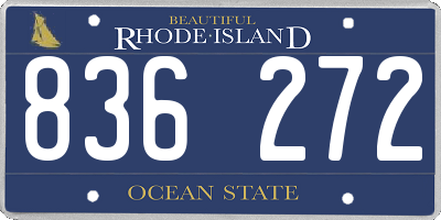 RI license plate 836272