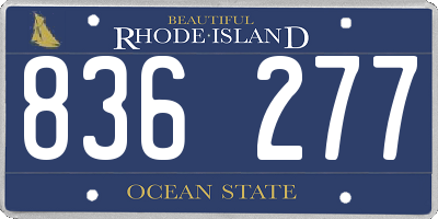 RI license plate 836277