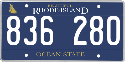 RI license plate 836280