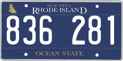 RI license plate 836281
