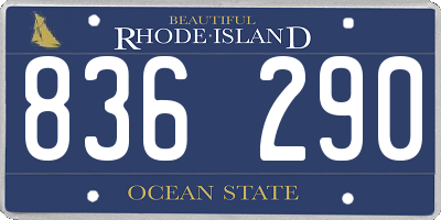 RI license plate 836290