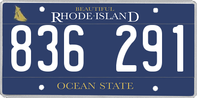 RI license plate 836291